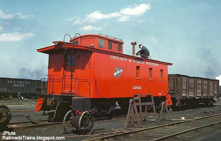 CNW+12432+Caboose+Chicago+&+North+Wester